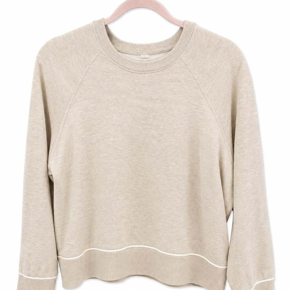 Pilcro Women's Cream and Tan Jumper